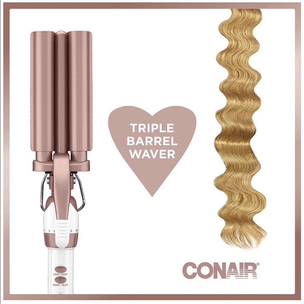 Conair Double Ceramic Triple Barrel Curl Waver